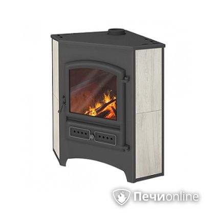 Печь-камин Этна (БКД) угловой беж. 9 кВт (150 кв.м) в Саранске