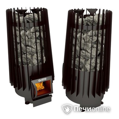 Дровяная печь-каменка GrillD Cometa Vega 180 short black в Саранске