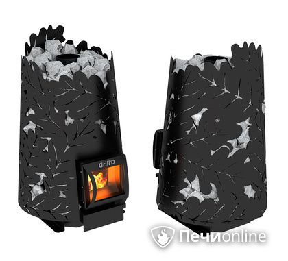 Дровяная печь-каменка GrillD Dubravo 180 short black в Саранске