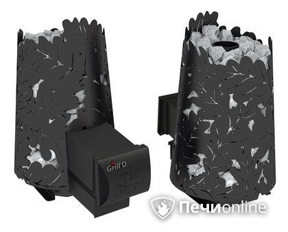 Дровяная печь-каменка GrillD Dubravo mini long black в Саранске