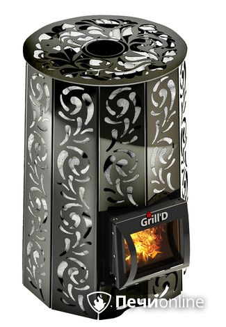 Дровяная печь-каменка GrillD Violet short Жадеит 80 в Саранске