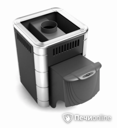 Дровяная банная печь TMF Оса Inox антрацит нержавеющие вставки в Саранске
