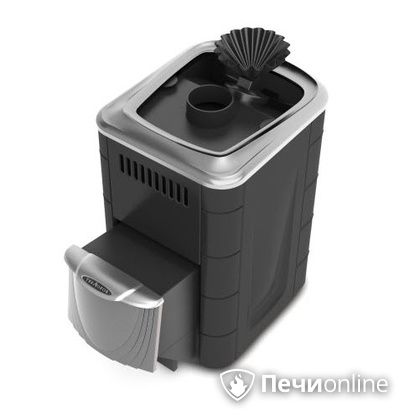Дровяная банная печь TMF Гейзер Мини 2016 Carbon закрытая каменка нержавеющая дверь антрацит в Саранске