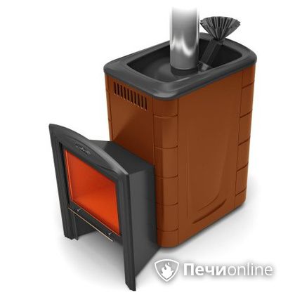 Дровяная банная печь TMF Гейзер 2014 Carbon Витра терракота в Саранске