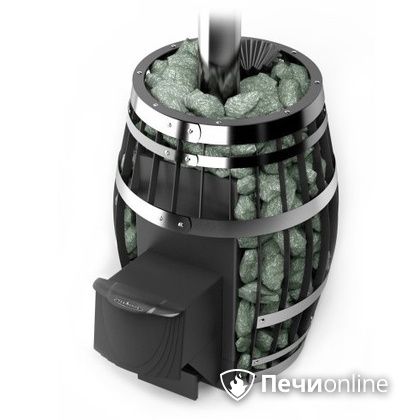 Дровяная банная печь TMF Саяны XXL 2015 Inox с закрытой каменкой и теплообменником дверь антрацит в Саранске