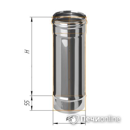 Дымоход Феррум Дымоход 08 d-120 L=0,5м в Саранске