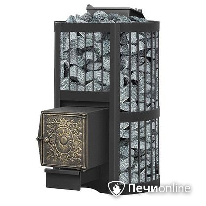 Дровяная банная печь Везувий Ураган Стандарт 22 (ДТ-4) с закрытой каменкой чугун в Саранске